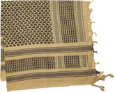Shemagh scarf with black and tan pattern, versatile for cooling, hiking, fitness boxing gear, suitable for men and women.